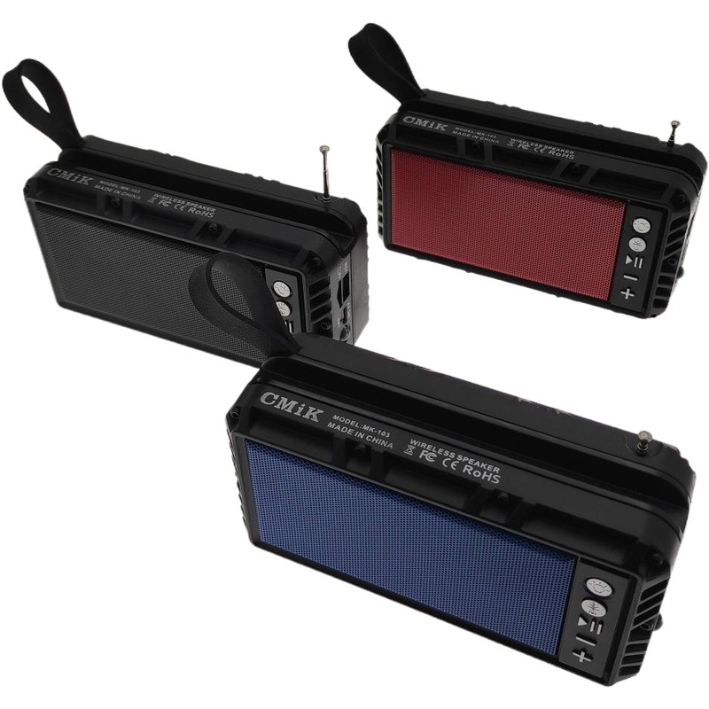 cmik solar-powered rechargeable radio, flashlight, multi-functional player, FM semiconductor Bluetooth mini speaker Application Scenario