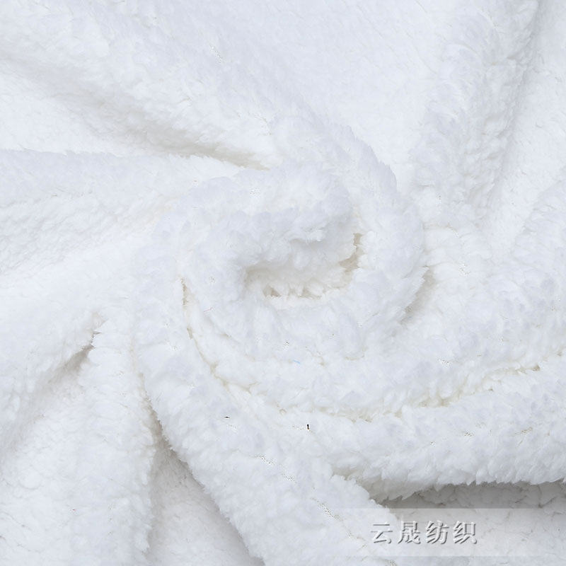 In stock: Cotton fleece one-piece scarf hat, all-polyester fine cotton fleece fabric, autumn and winter fabric, toys, home wear, warm fabric Specification image