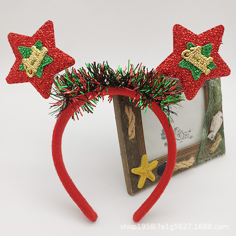 Christmas headbands, Christmas headwear decorations, hair accessories for children, girls, princesses, little girls, Christmas antler headbands for girls undefined