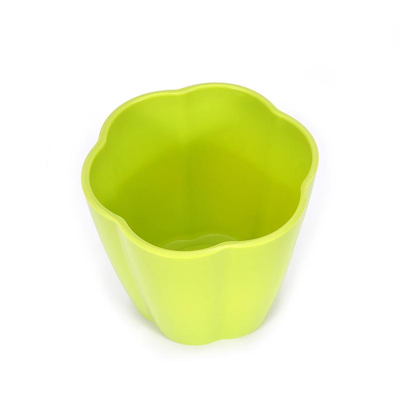 The manufacturer supplies 4-sized plum blossom-shaped Y03 series flowerpots with candy-colored melamine plants that will charm you Specification image