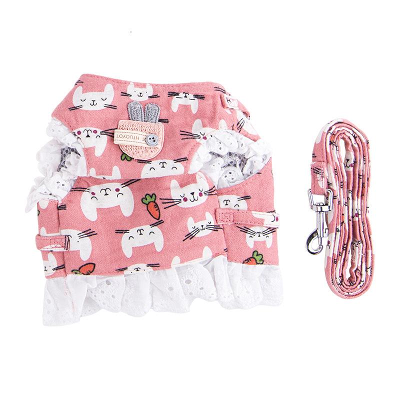 Pet products Pet products Lace wool kitten clothes to prevent breaking out walking cat vests for cats special cat leash hair Item Picture
