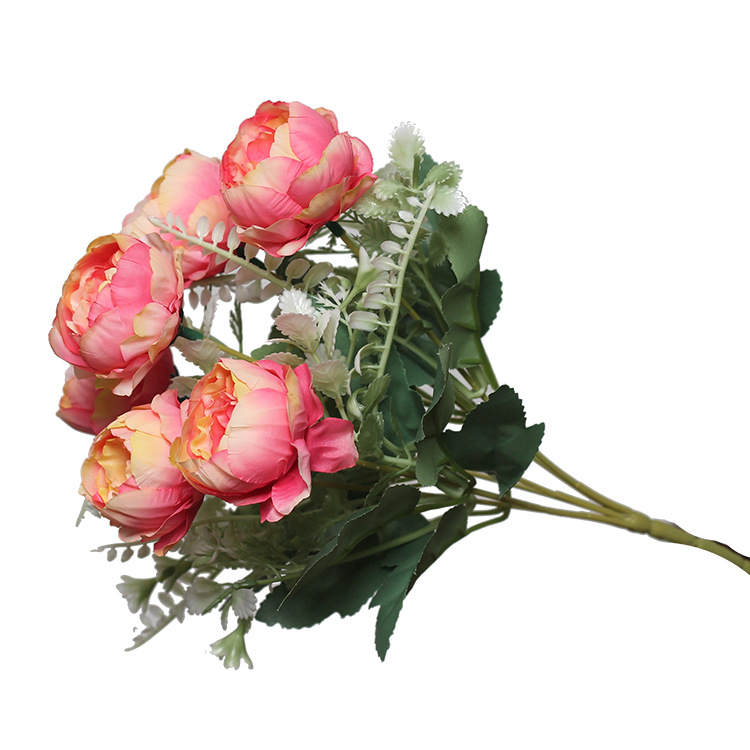 Silk fabric peony artificial flower handles, door knocker decorative flowers, silk flower artificial flowers, wall decorations, hanging decorations, Amazon supply Item Picture