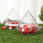 食品级婚庆用品创意水晶钻石形状糖果盒 大小号透明塑料喜糖盒