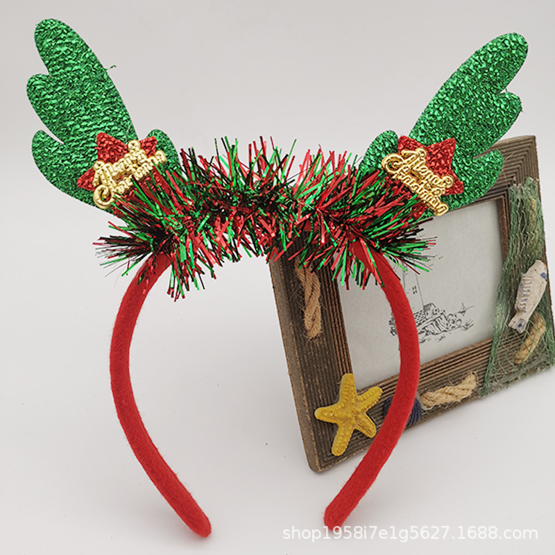 Christmas headbands, Christmas headwear decorations, hair accessories for children, girls, princesses, little girls, Christmas antler headbands for girls undefined