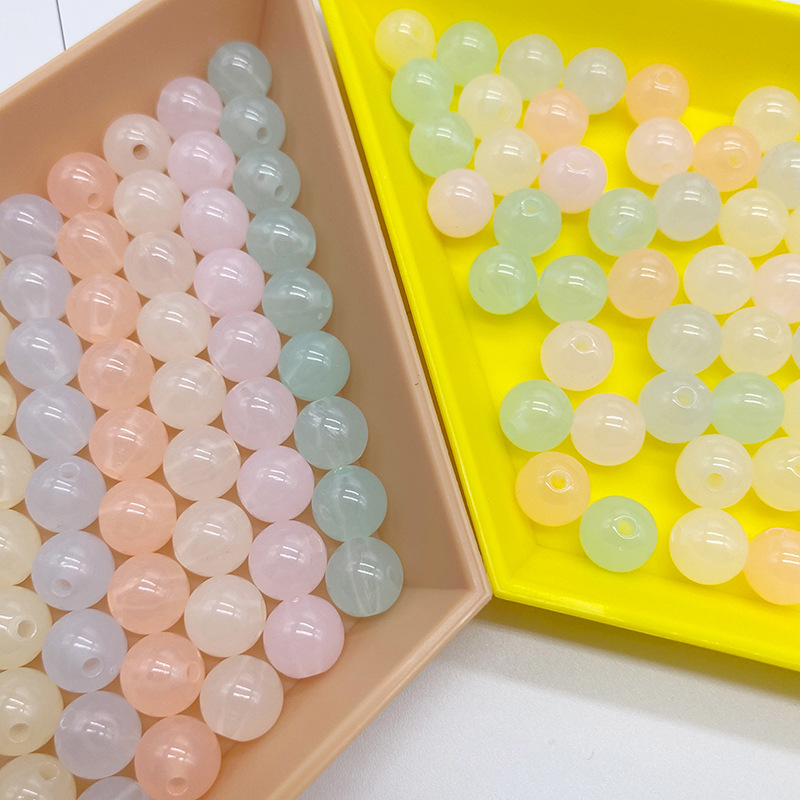 Acrylic through-hole jelly beads are versatile. They are the same light-colored beads as the popular ones. diy fresh color and versatile accessories Specification image