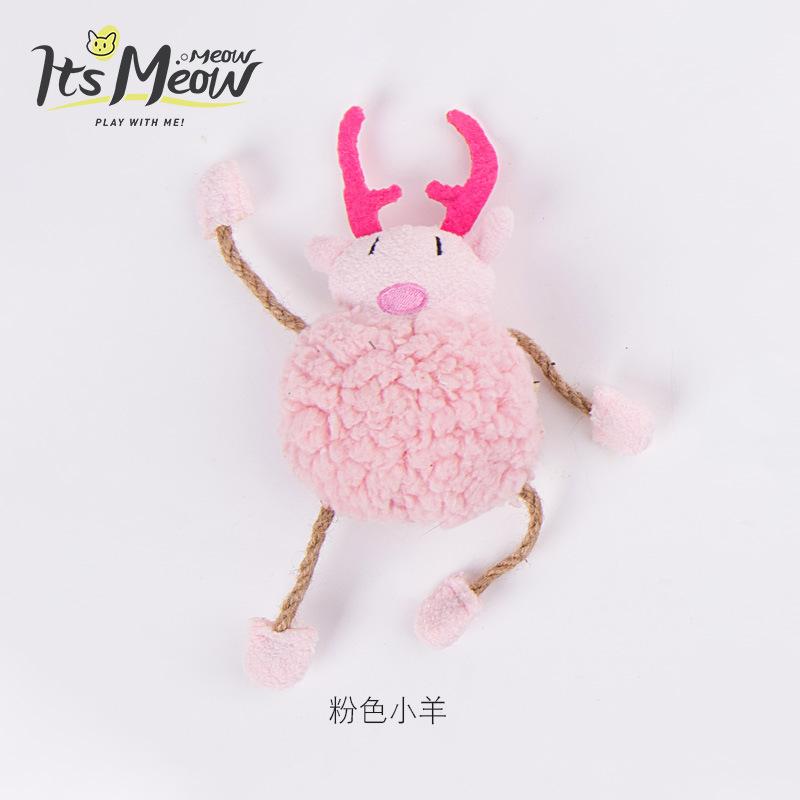 20 New pet cat products include mint plush cat ticker toy Chew chew teeth long rope monster cat toy undefined