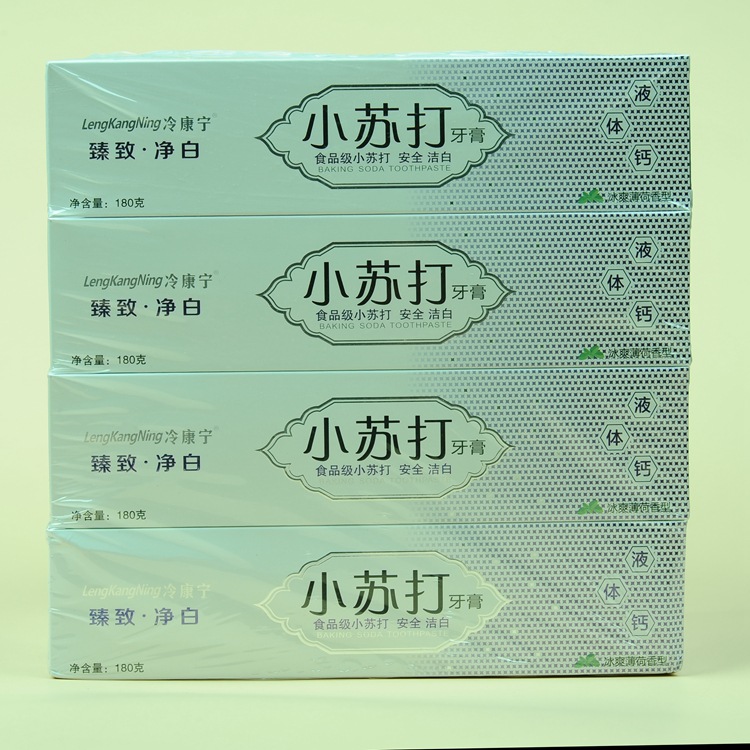 Daily Necessities Toothbrush Toothpaste Wholesale 180g baking soda to get White liquid calcium Cold mint fragrance