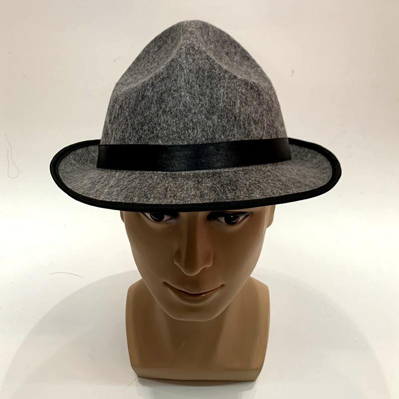 Qianfang Festival wig hat, Irish hat style, grey gift hat, non-woven fabric, one-time die-casting molding, men's professional hat 4323 details Picture