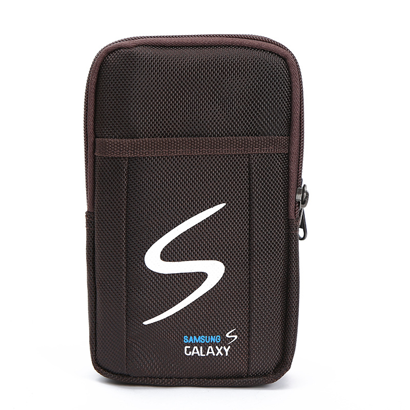 Foreign Trade Hot Mobile Phone Fanny Pack Oxford Cloth Waterproof Leisure Vertical Bag Can Be Inserted Belt Portable Logo Wholesale undefined