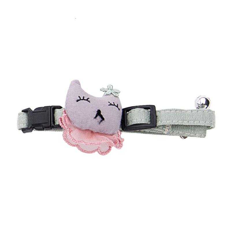 New rabbit lace pet collar with bell adjustable cat leash, one-piece consignment Item Picture