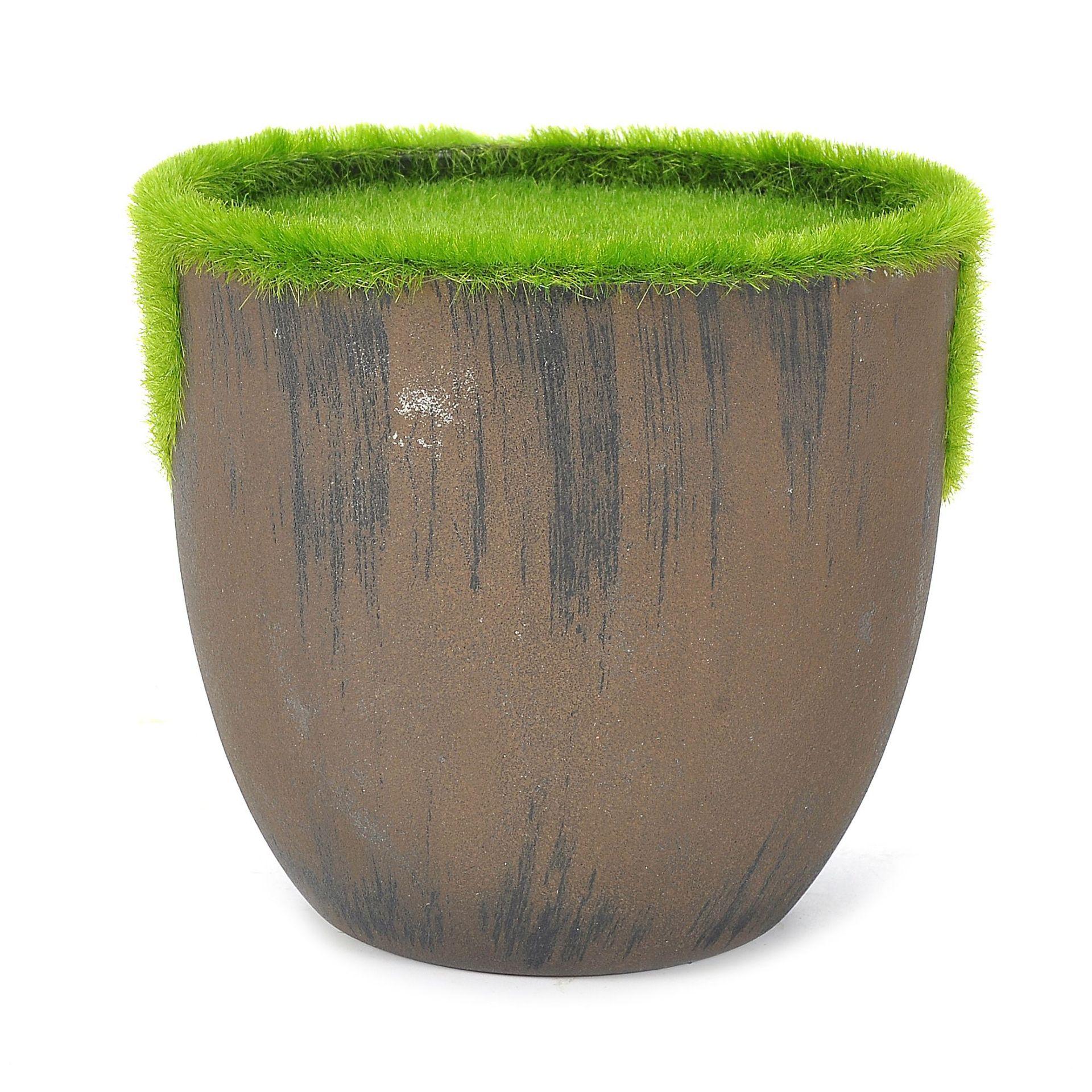 The manufacturer supplies simple and retro simulated flower arrangements, round flowerpots and plastic velvet flower POTS details Picture