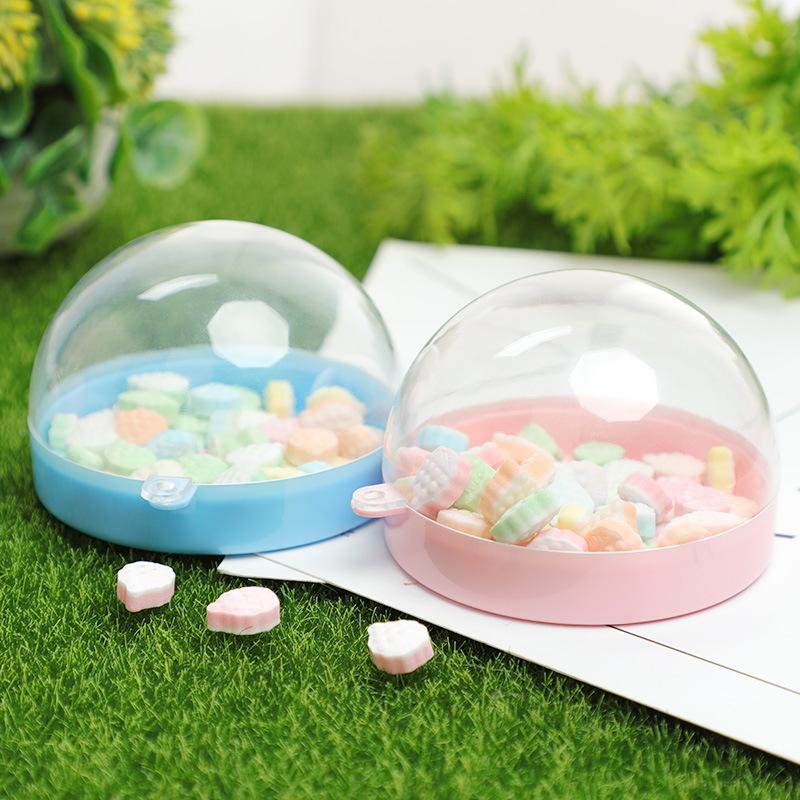 创意半圆塑料透明喜糖礼盒糖果盒婚礼伴手礼宝宝生日礼盒个性diy