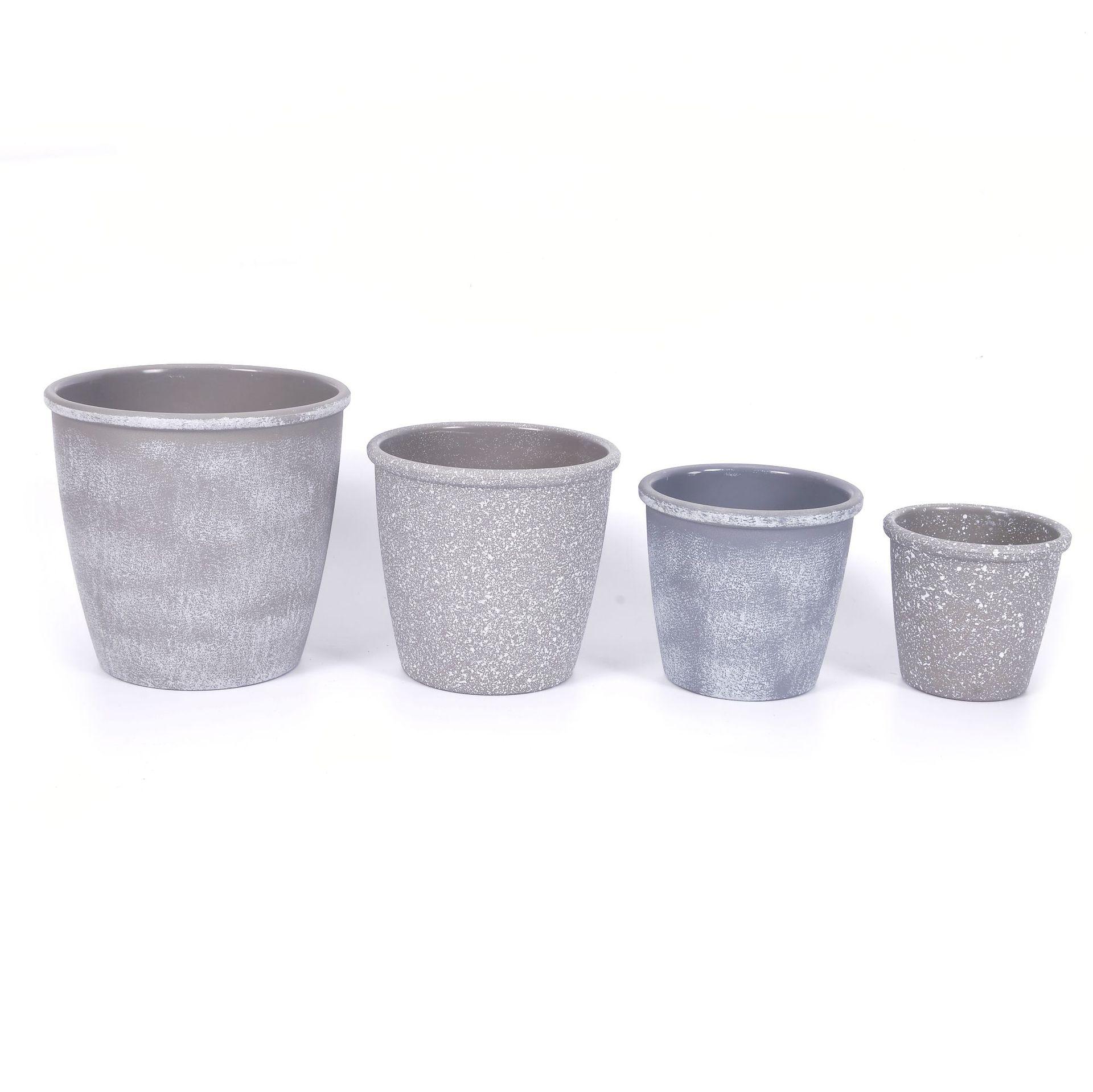 厂家供应简约北欧复古水泥圆形厚口桌面盆栽绿植盆器多肉花盆