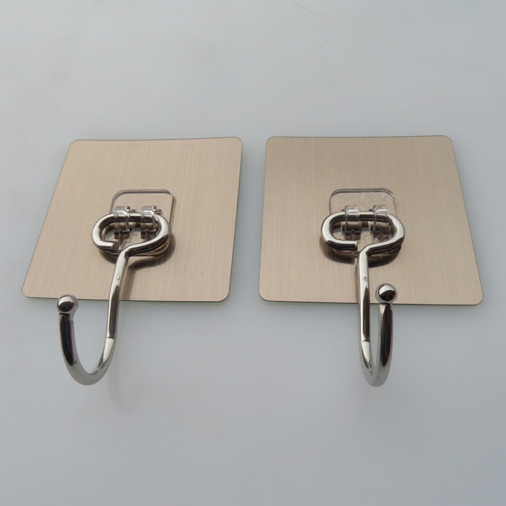 Factory direct sales of seamless, strong stainless steel large hooks, waterproof, moisture-proof, durable metal self-adhesive hooks, no need for drilling stickers Application Scenario