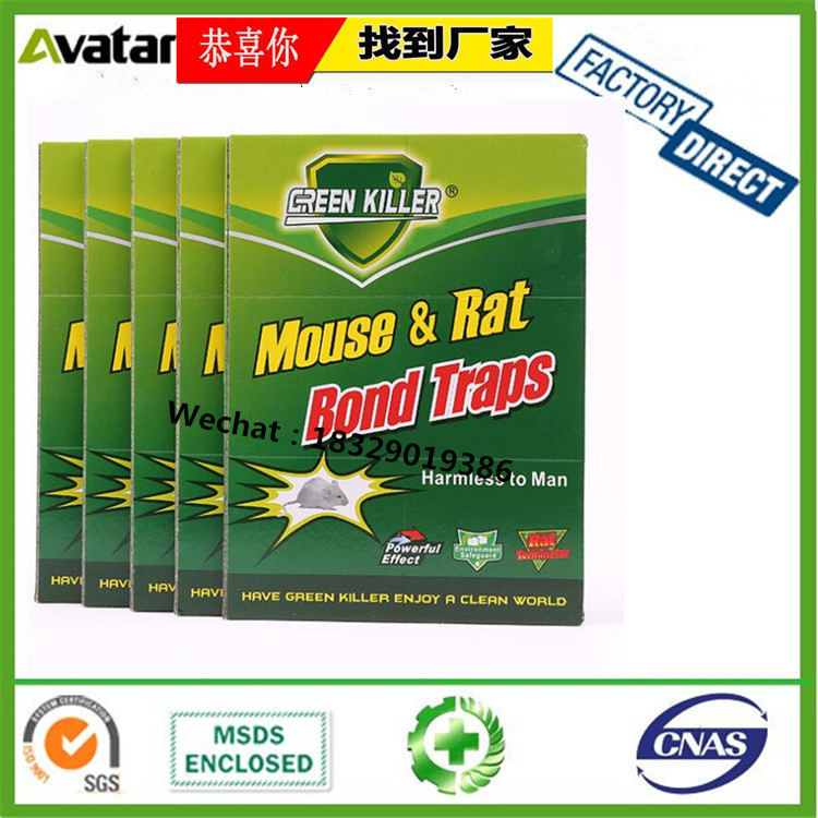 Source factory direct sales of GREEN KILLER foreign trade spot strong rat sticker board rat trap glue rat sticker rat killer