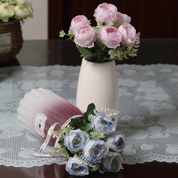 Silk fabric peony artificial flower handles, door knocker decorative flowers, silk flower artificial flowers, wall decorations, hanging decorations, Amazon supply Specification image