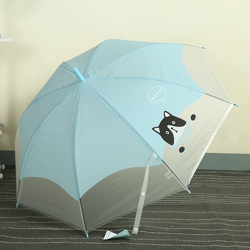 定做直杆自动雨伞高尔夫伞长柄小清新卡通雨伞logo定制广告雨伞详情图3
