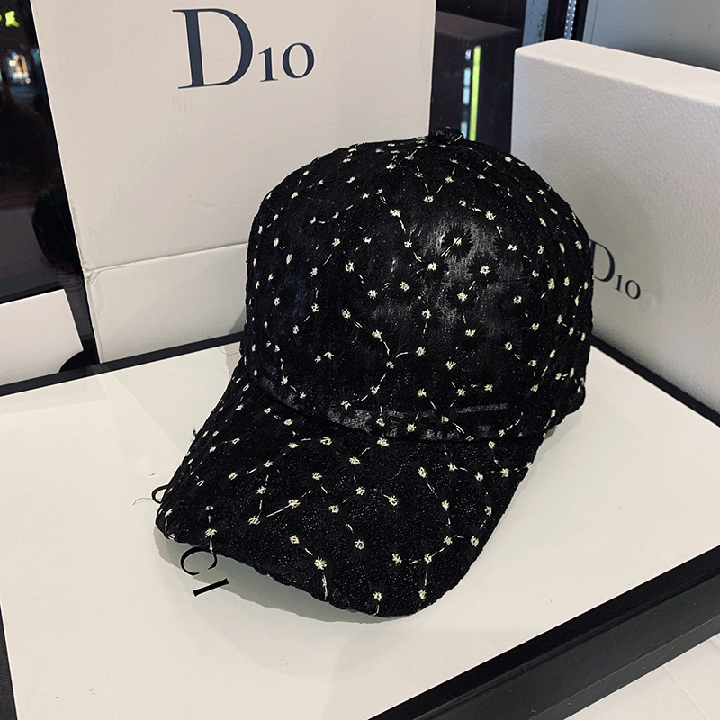 Summer Korean version of sun hat, Instagram chrysanthemum lace breathable baseball cap, fresh and cute cap, women's baseball cap undefined