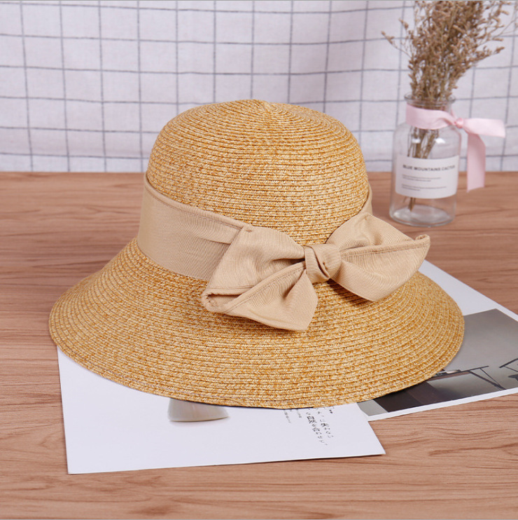 孙俪娘娘同款草帽子出口日本外贸夏季可折叠防UV防晒帽子女遮阳帽详情图8