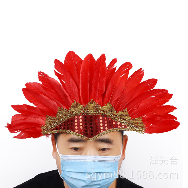 Wholesale Indian headwear with multi-colored optional stage performance accessories