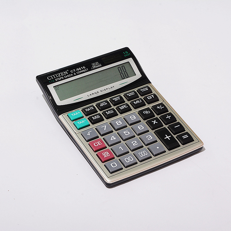 Factory direct supply CT-9616 16-digit multi-functional calculator check number machine financial office calculator thumbnail