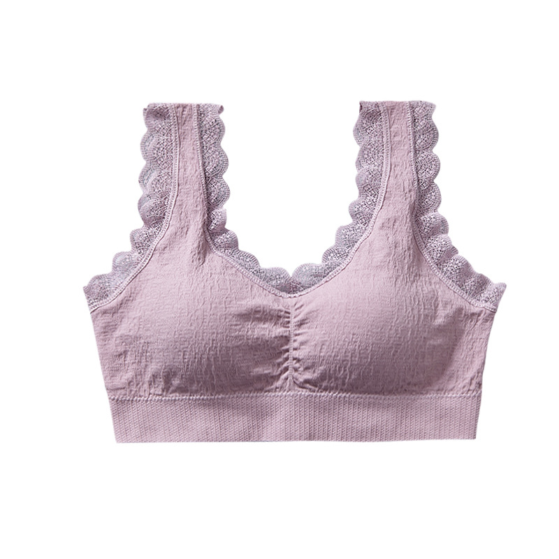 New lace wide-shoulder, back-centered, cotton inner lining, beautiful back wrap, chest spread, yoga exercise, outerwear underwear for women Item Picture
