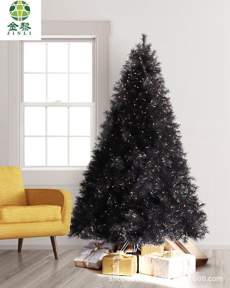 2021 New 2.1-meter black PVC Christmas tree LED light Christmas tree Christmas decoration supplies for hotels and shopping malls Application Scenario