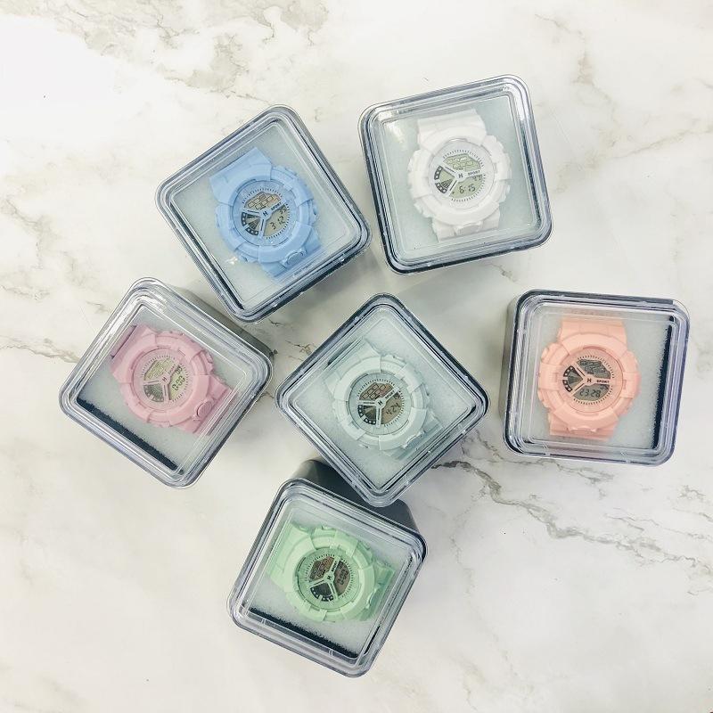 网红盒装中学生腕表男孩女孩独角兽运动防水电子表多功能盒装手表