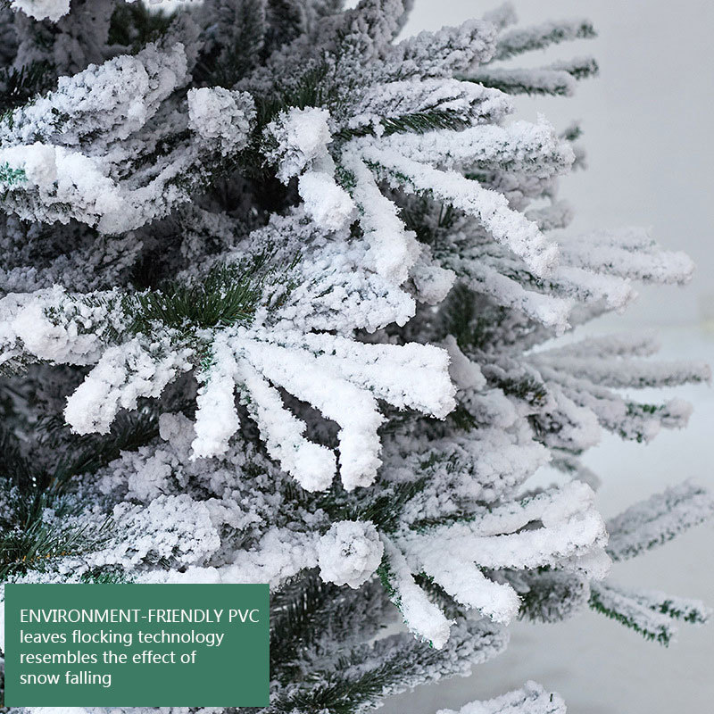 新款植绒混合跨境电商装饰圣诞树厂家直供定制规格加密铁底座欧美详情图4