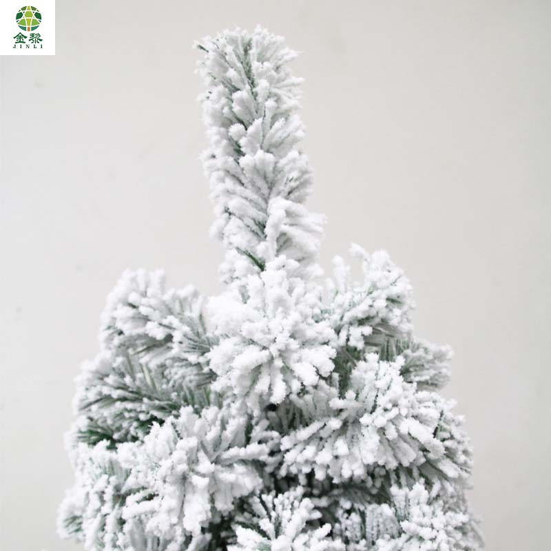 1.8m混合植绒跨境欧美商场装饰圣诞树厂家直供定制规格加密铁底座详情图2