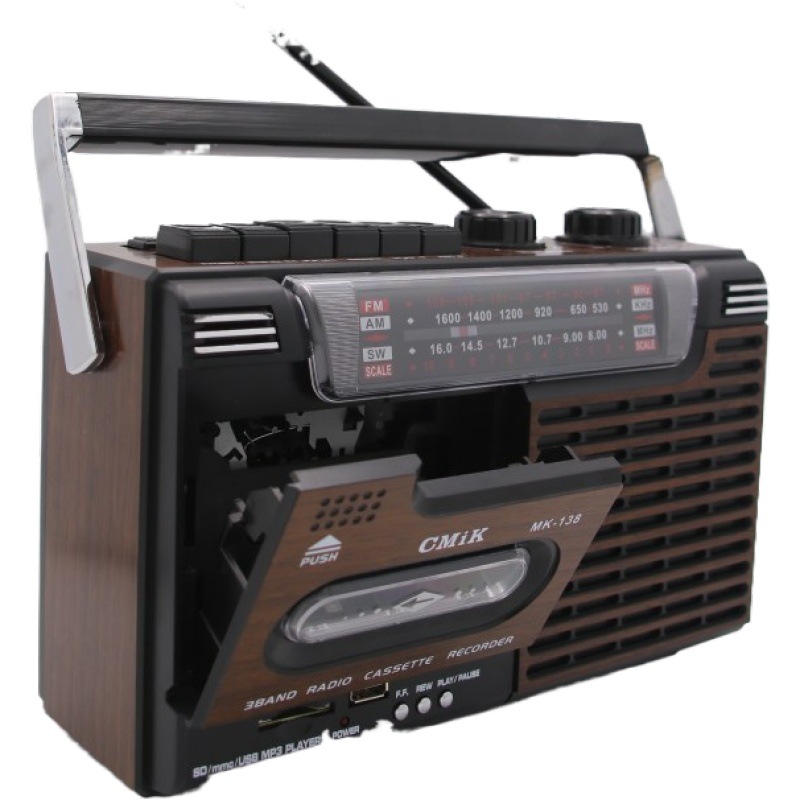 cmik portátil retro grabadora grabadora USB tarjeta SD altavoz bluetooth radio 4 bandas grabadora radio Specification image