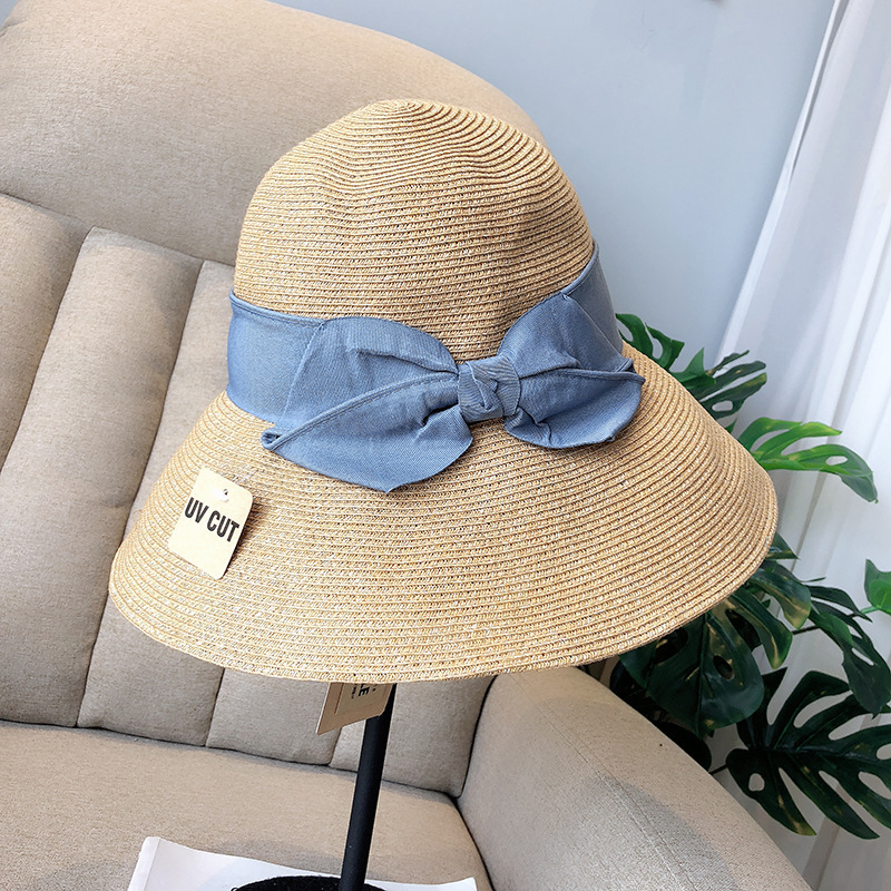 孙俪娘娘同款草帽子出口日本外贸夏季可折叠防UV防晒帽子女遮阳帽详情图12