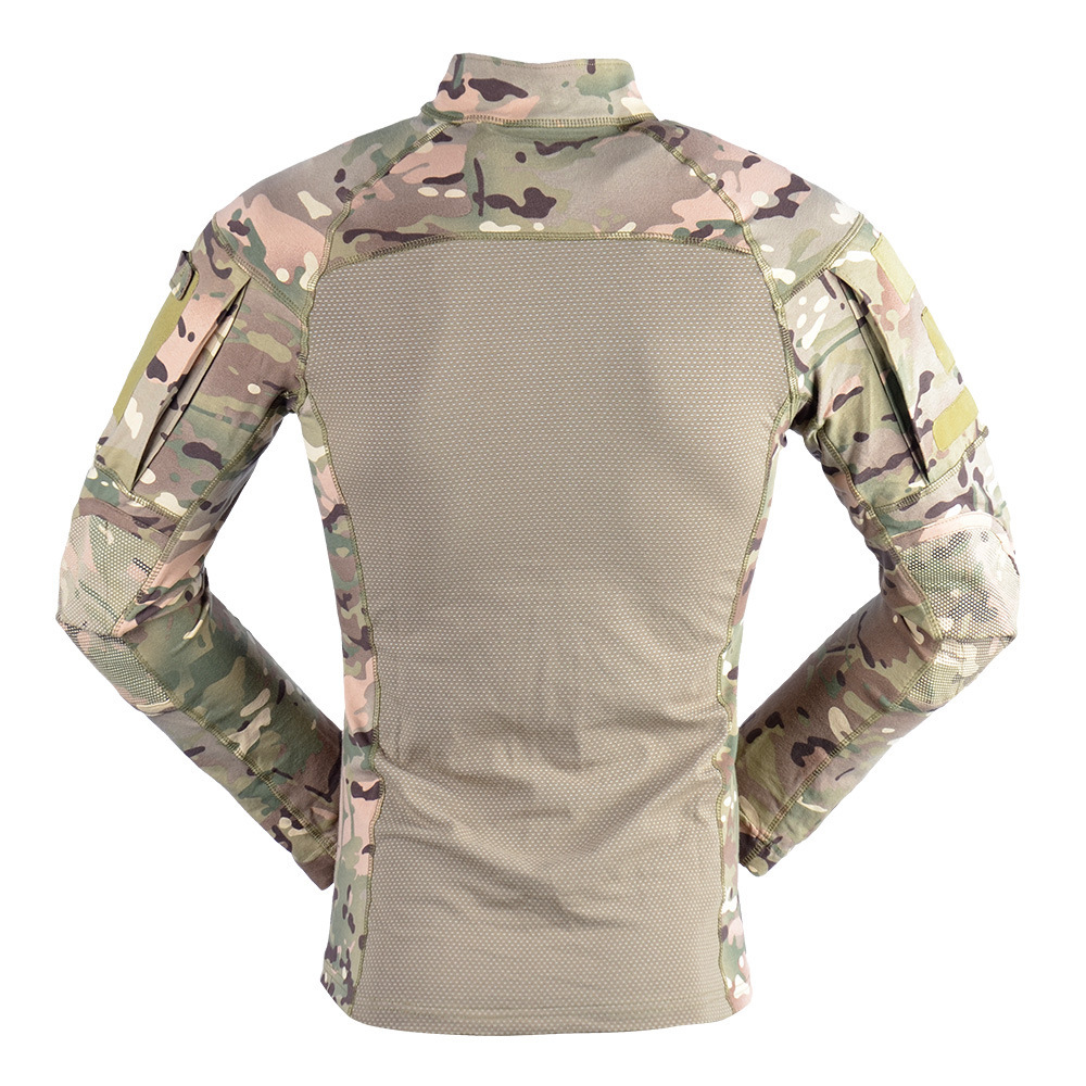 Tactical camouflage kids' uniform top, military enthusiast outdoor sports frog training uniform, real-person CS long-sleeved men's G3 tight Specification image