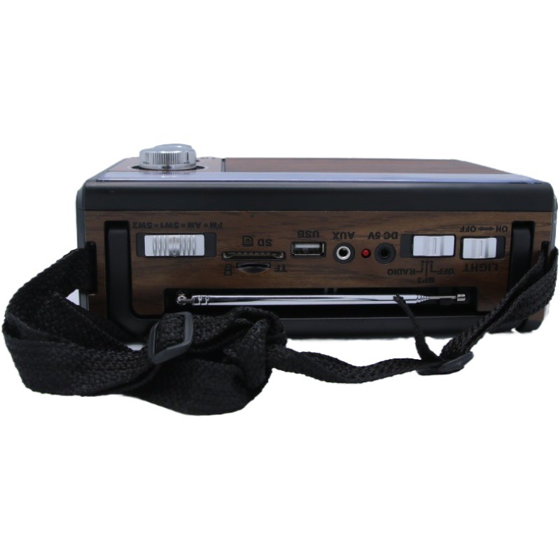 New vintage Bluetooth speaker radio card subwoofer creative gift antique wooden Bluetooth speaker details Picture