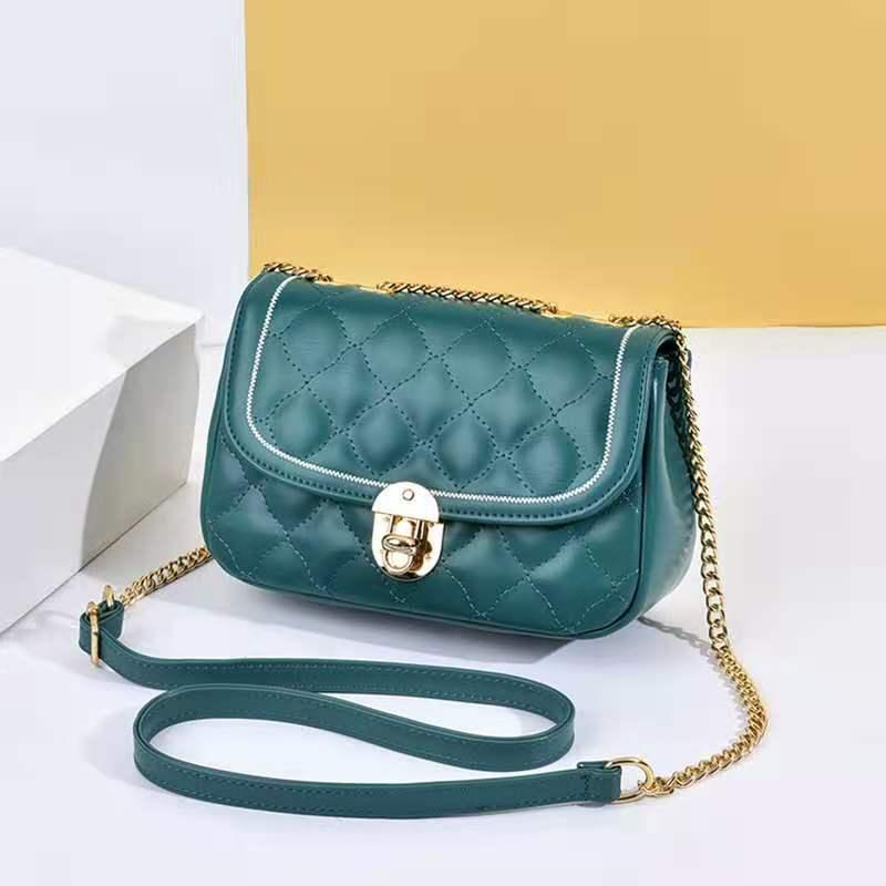 Douyin's same style simple women's bag, Korean solid color portable women's single-shoulder bag, retro and trendy crossbody handbag Specification image