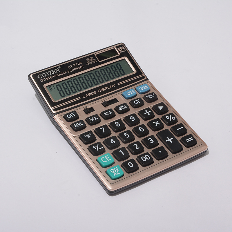 Factory direct supply CT-7700 12-digit multi-functional calculator check number machine financial office calculator