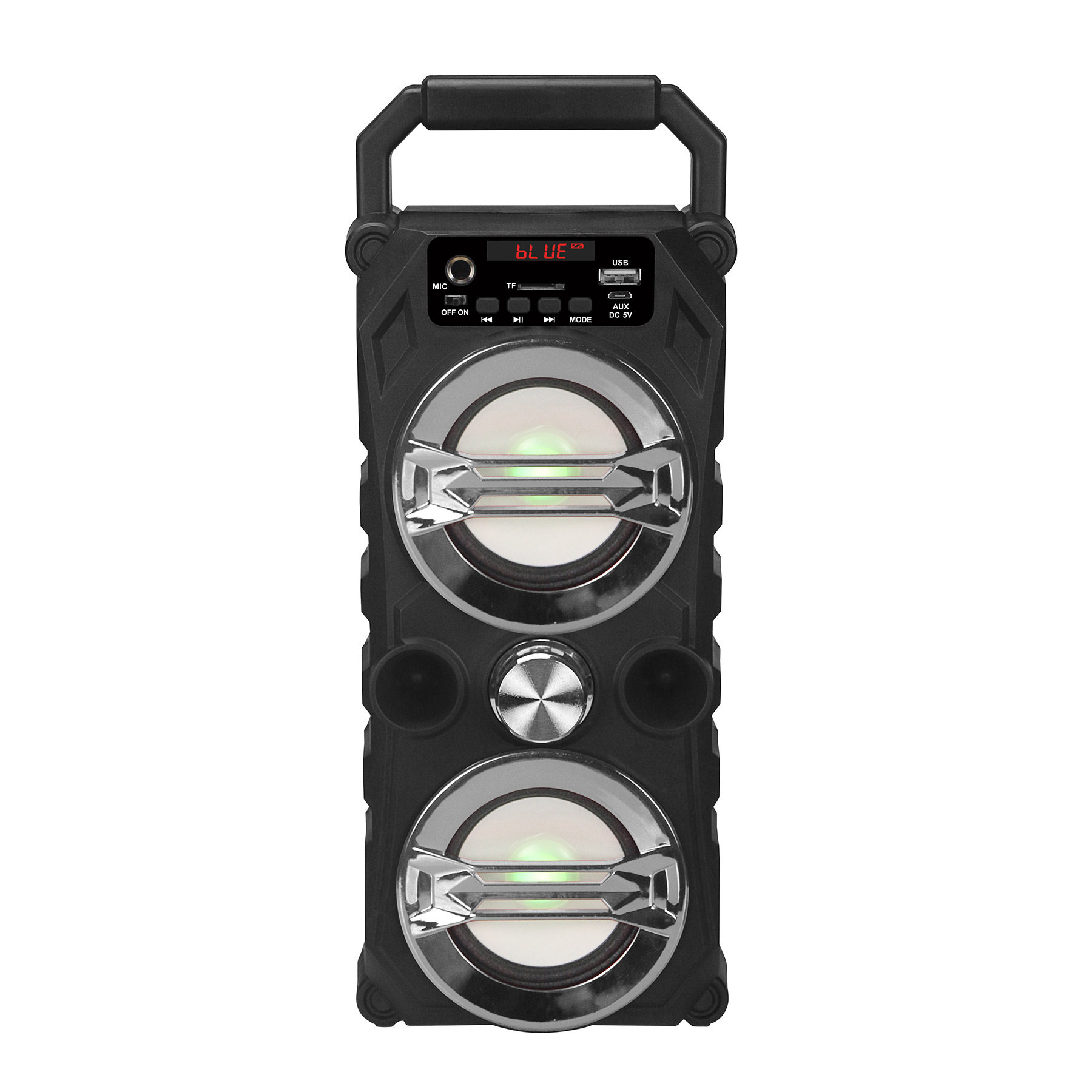 Colorful luminous dual-speaker outdoor subwoofer with light, wireless Bluetooth TWS portable high-volume speaker
