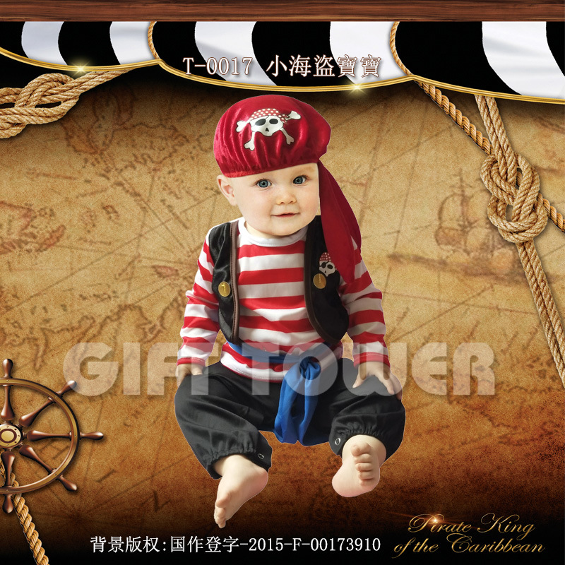 Hwan-woo's cute pirate little vampire Halloween playful children's costume, masquerade ball sleeping bag cosplay costume Specification image