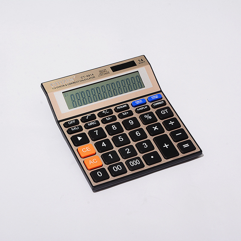 Manufacturers direct supply CT-6914 14-digit multi-functional calculator check number machine financial office calculator