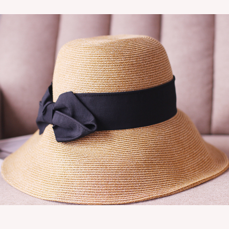 孙俪娘娘同款草帽子出口日本外贸夏季可折叠防UV防晒帽子女遮阳帽详情图6
