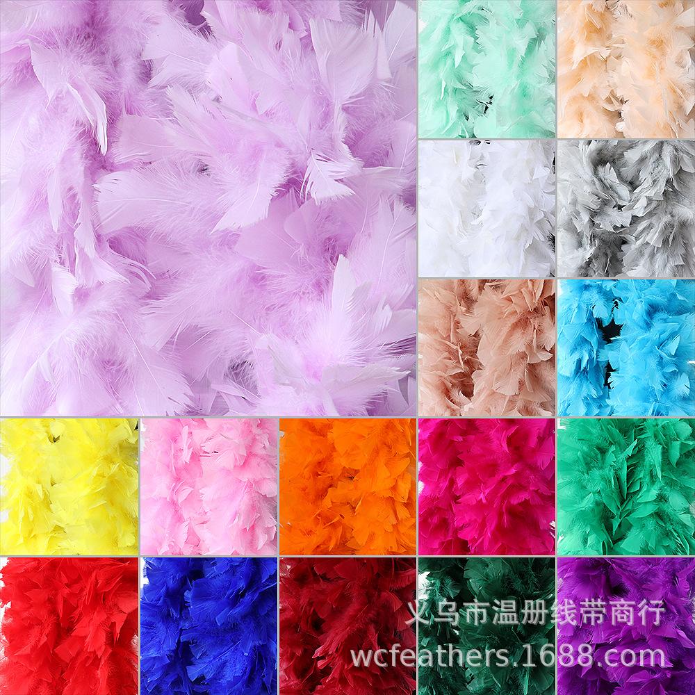 温册平板毛条羽毛拍摄道具T台走秀装饰羽毛条节日装扮服装辅料产品图