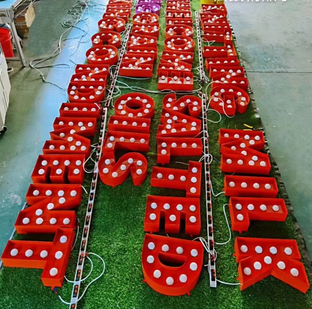 Large bulb letter light LED illuminated letters, retro and rusted, personalized bar standing shape, custom-made KTV mini numbers, 1 meter high, custom-made large undefined