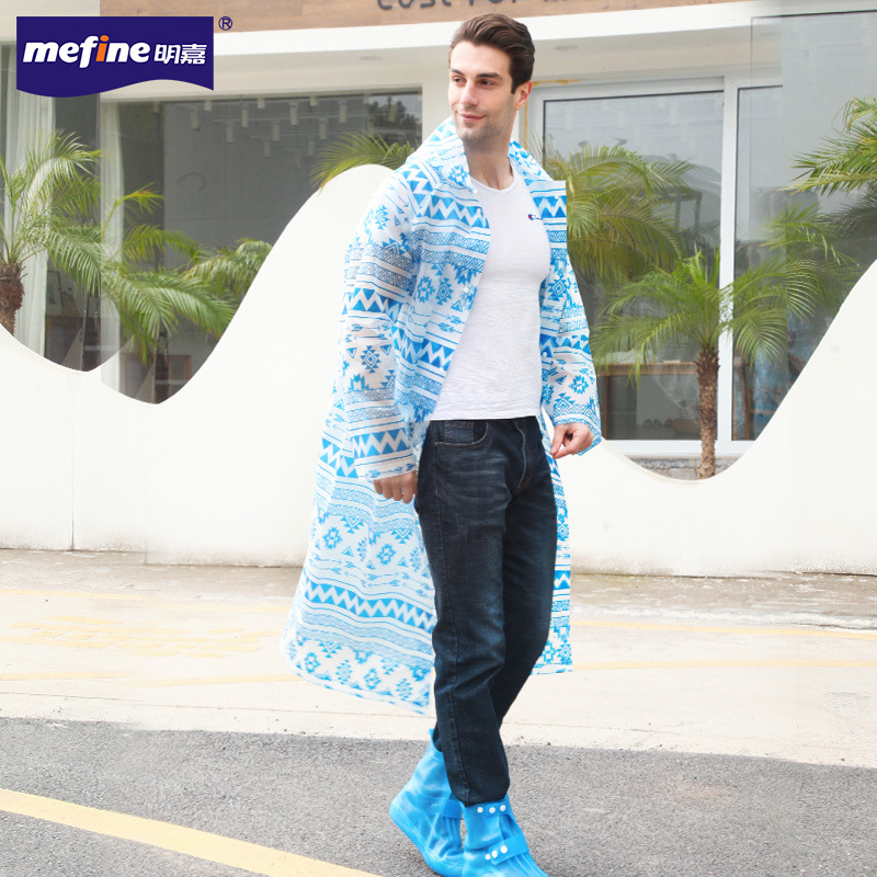 mefine Mingjia EVA Fashion Outdoor Travel Hiking Raincoat, personalized patterned printed non-disposable raincoat Specification image
