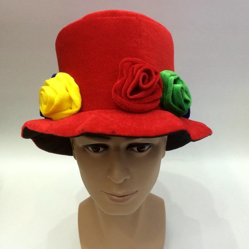 Custom-made various types of foreign trade velvet soft hats and noble milk cloth flower hats are made with red tall hats and a few flower hats