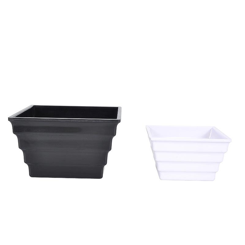 Manufacturers supply 2 size simple step square plastic flowerpot melamine flowerpot thumbnail