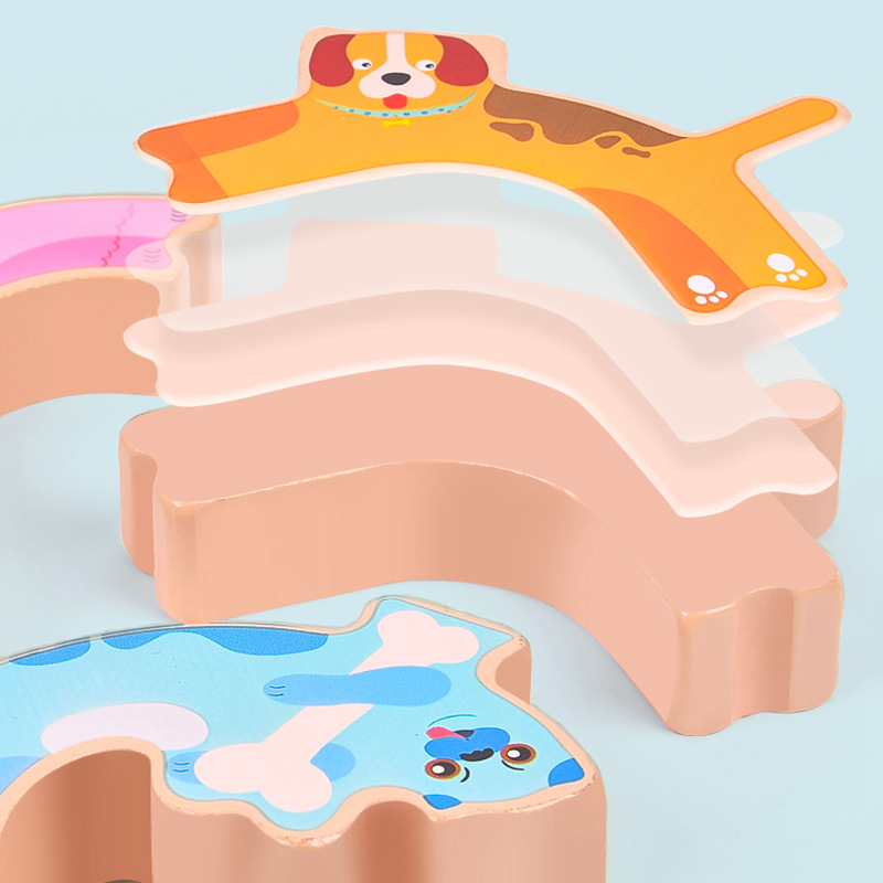 Domino, Dog Stacking, Tall Strongman Stacking, board game, balance building blocks, adult stress-relieving wooden toys Specification image