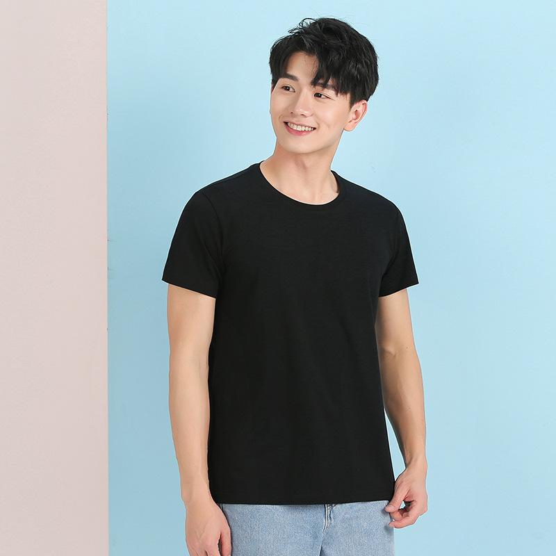 纯棉t恤定制印logo空白文化圆领短袖广告衫团体班服刺绣厂家批发产品图