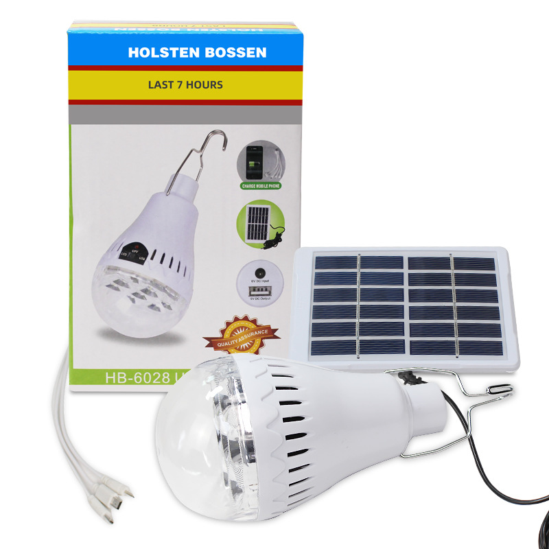 【 Solar Lamp HB-6028】 Street stall dedicated lighting LED bulb, home emergency lighting lamp