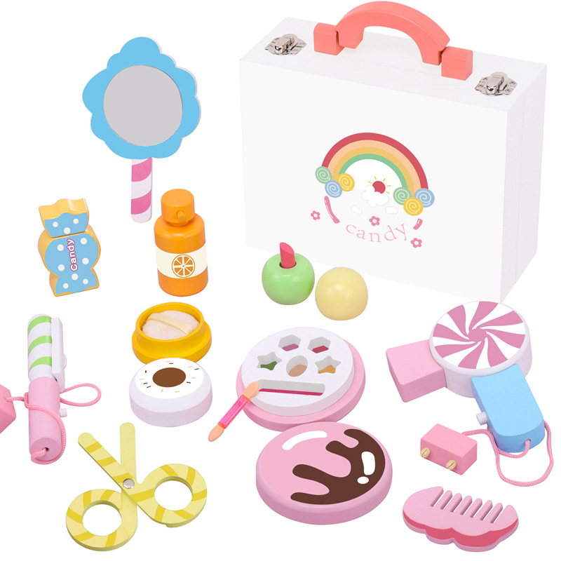 女孩过家家玩具儿童木质仿真糖果化妆盒饰品套装厨房生日礼物公主详情图5