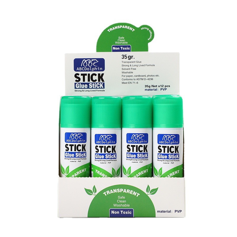 跨境热卖绿色固体胶 强力PVP固体胶高粘度幼儿园儿童胶棒厂家批发